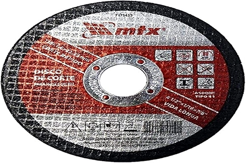 MTX Disco De Corte Para Inox E Metal 115 X 1,6 X 22 Mm Óxido De Alumínio E Carbeto De Silício Corte Rápido Limpo Reforçado Profissional Versátil