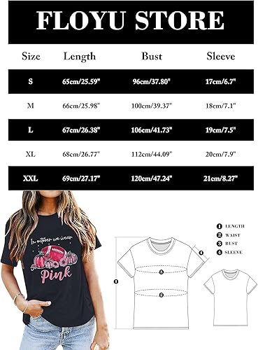 Miniatura 6 de Mujeres en octubre Llevamos camisa rosa Concientización sobre el cáncer de mama Tops Camiseta de fútbol para sobrevivientes de cáncer de mama