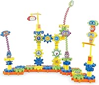 Vista 8 de Learning Resources Gears! Gears! Gears! Build & Bloom - Juego de construcción y floración, juguete de aprendizaje STEM, 116 piezas, a partir de 4