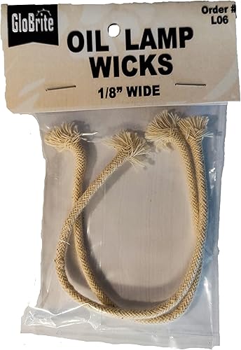 Miniatura 2 de Glo Brite by 21st Century L06 - Mechas anchas de algodón para lámpara, 1/8 pulgadas, color marrón