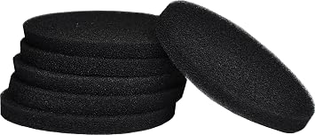 Carbon Filter Pads Compatible with FX4 / FX5 / FX6 Canister Filter, Replacement Carbon Impregnated Foam Pack of 6