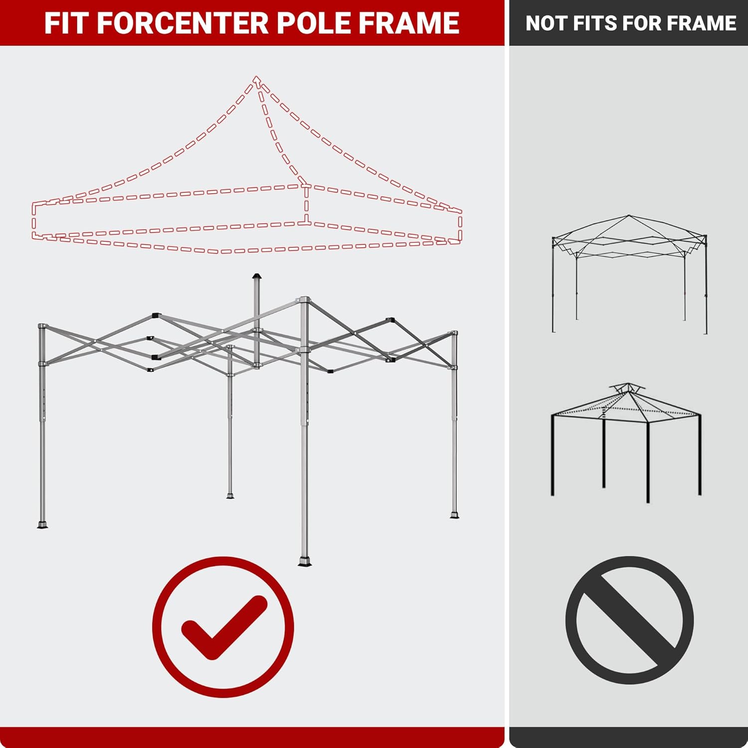 10x10 Canopy Replacement Top for Pop Up Canopy Tent - 4 Drainage Holes，10x10ft Canopy top Suitable for Most of the Standard Canopy(top only, Black)