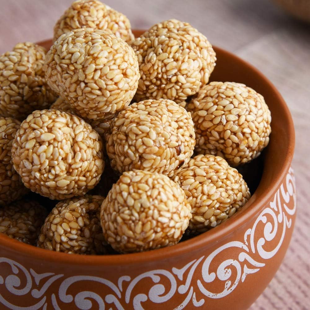Lemor Special Laddu Jaggery (Gud) White Till & Peanut Ladoo 200 Gms तिल गुड़ के लड्डू (1 Packets of 200 Gms) (White Till)
