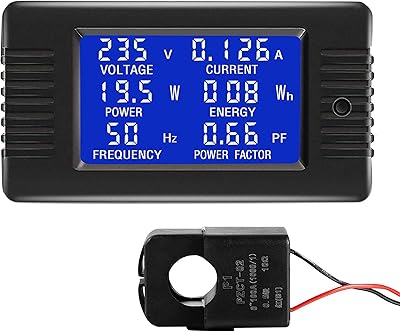 CrocSee AC 80-260V 100A CRS-022B LCD Display Digital Current Voltage Power Energy Frequency Power Factor Multimeter Ammete...