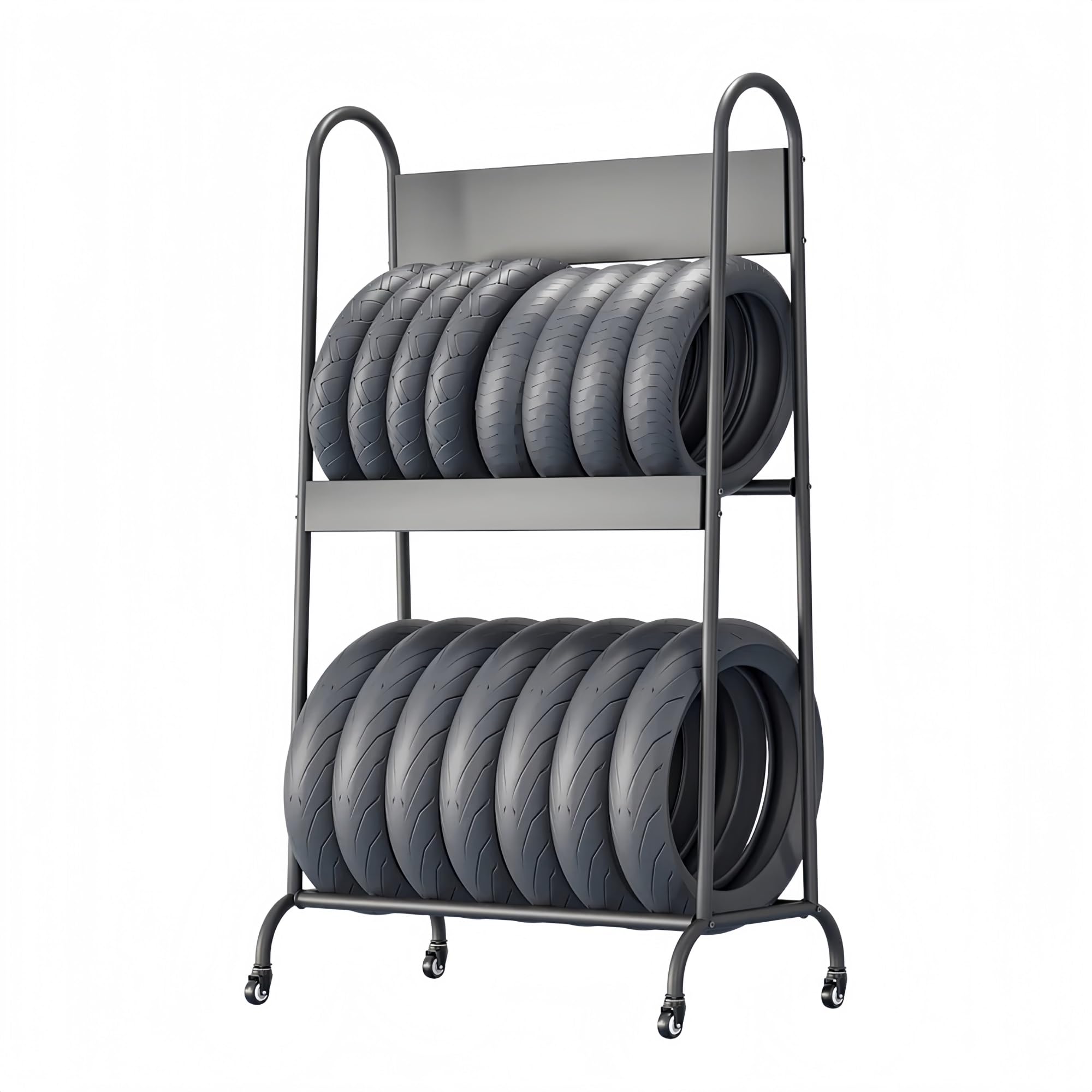 AKFNCJE Adjustable Motorcycle Tire Rack, Tire Rack With Wheels