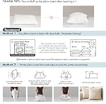 MIULEE Jetez des inserts d'oreillers, 2 18x18 1 cm 100% Oreillers à lit en fibre de vierge