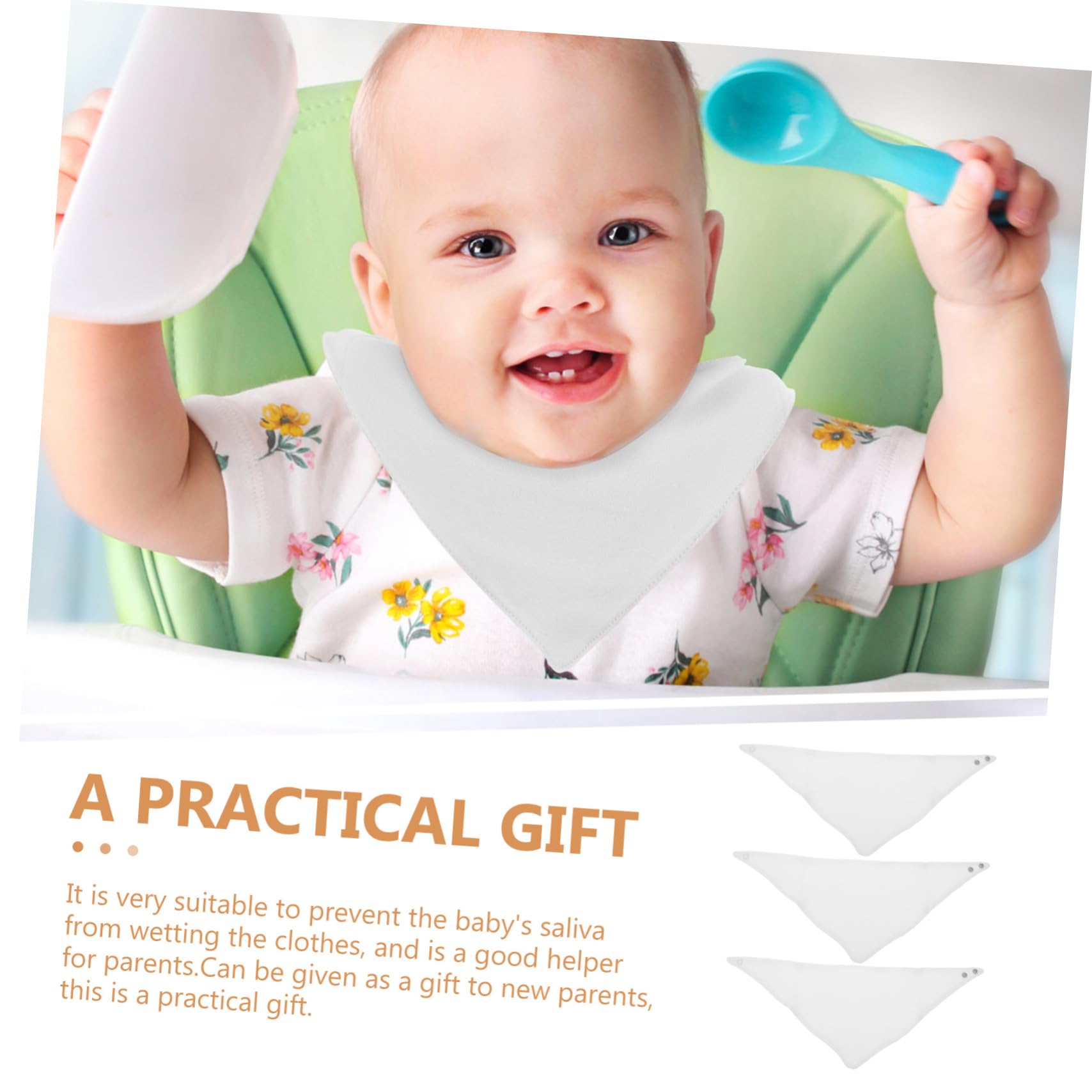 ibasenice 5sets Baby Lätzchen Baumwolle Fütterung Handtücher Saugfähigen Stoff Für Neugeborene Kleinkinder 3 Stücke * 5