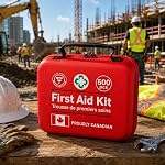 T-3 Deluxe 500 Pieces First Aid Kit + Survival Kit for Car, Office, Camping, Hiking, Sports, Waterproof, Durable Case