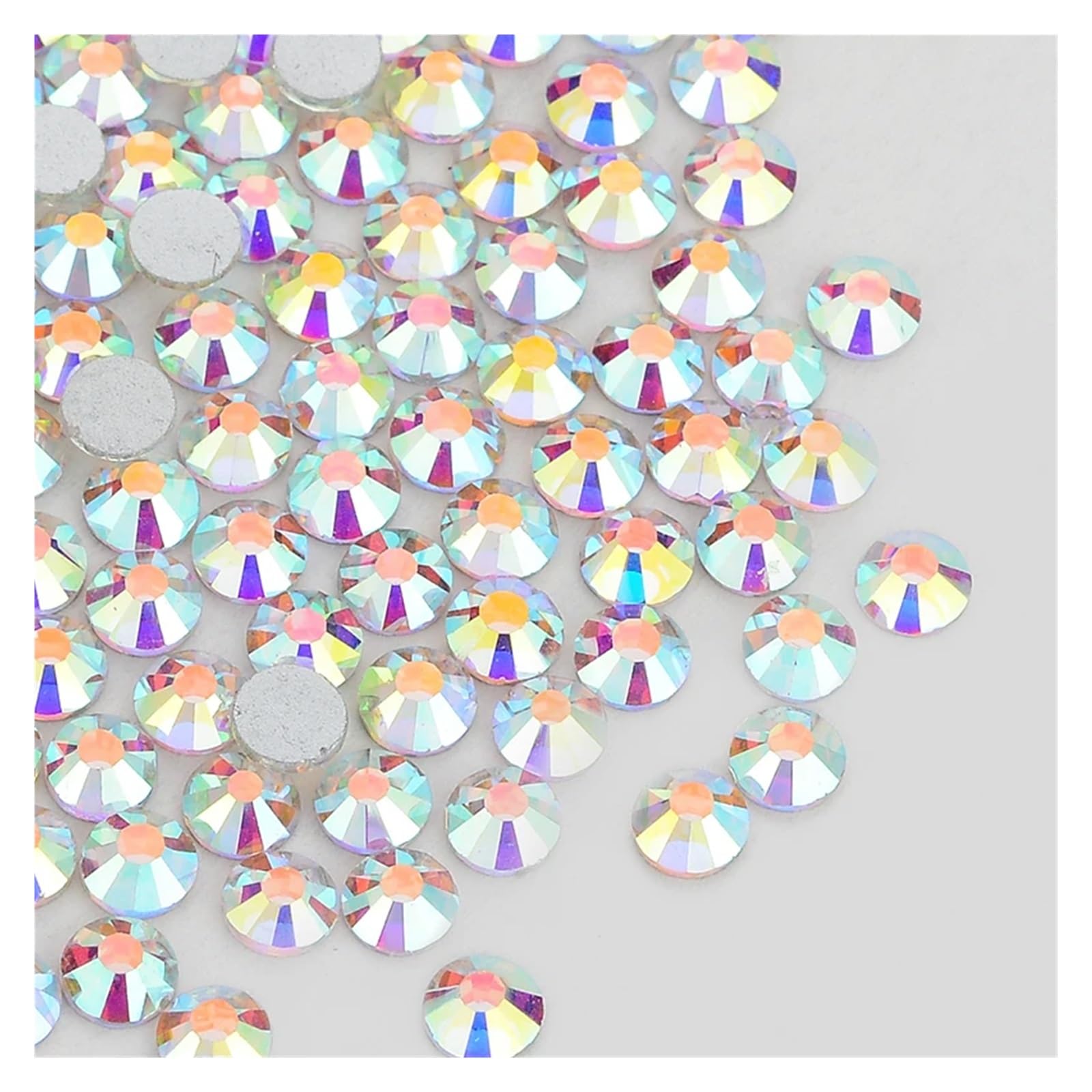 Strass en verre à dos plat pour maquillage de festival et manucures strassées
