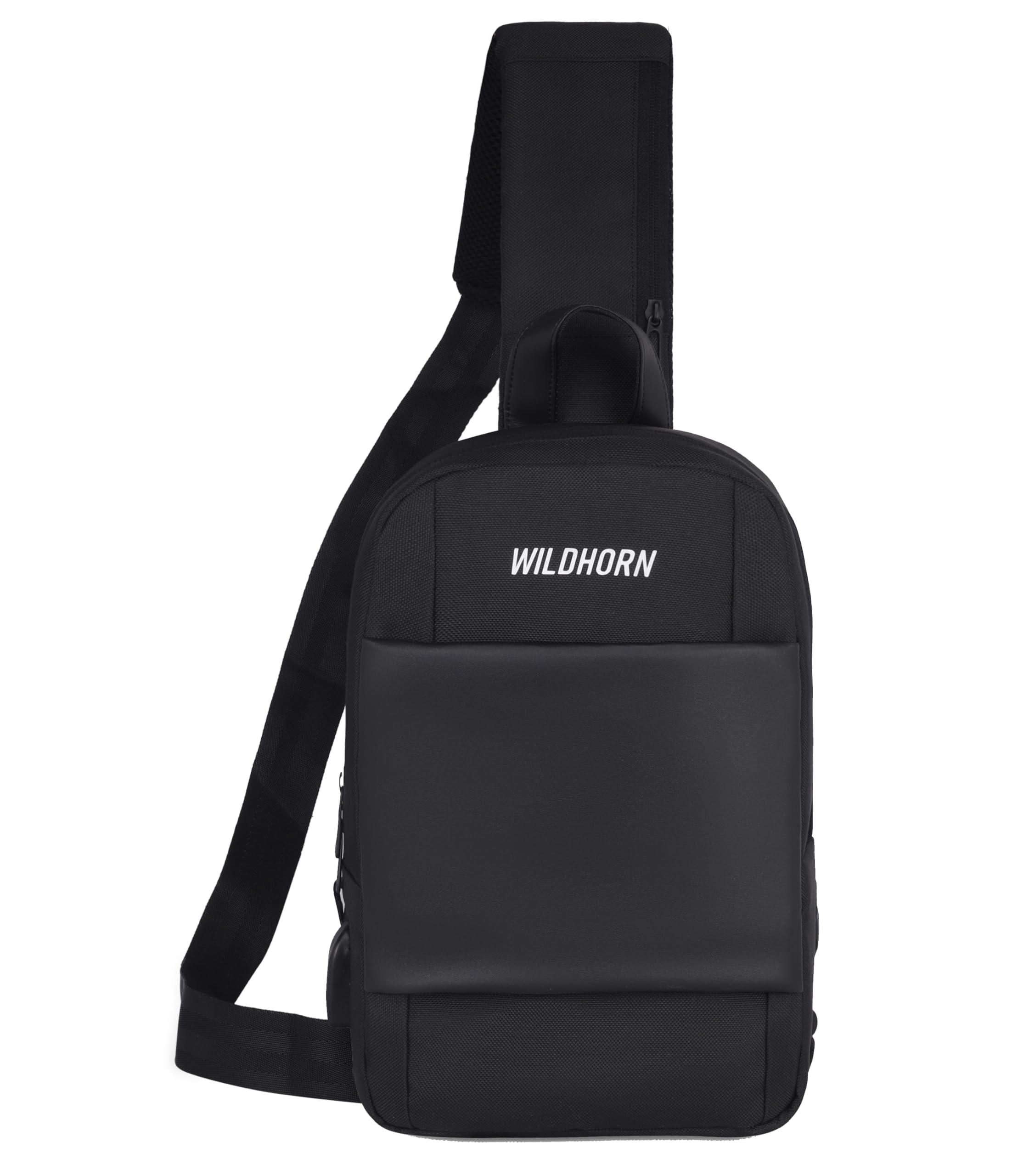 WildHorn Stylish Sling Crossbody Bag for Men with USB Charging Port,Chest Shoulder Bag for Men Women, Adjustable Strap for Commuting Travel,Outdoor Activities