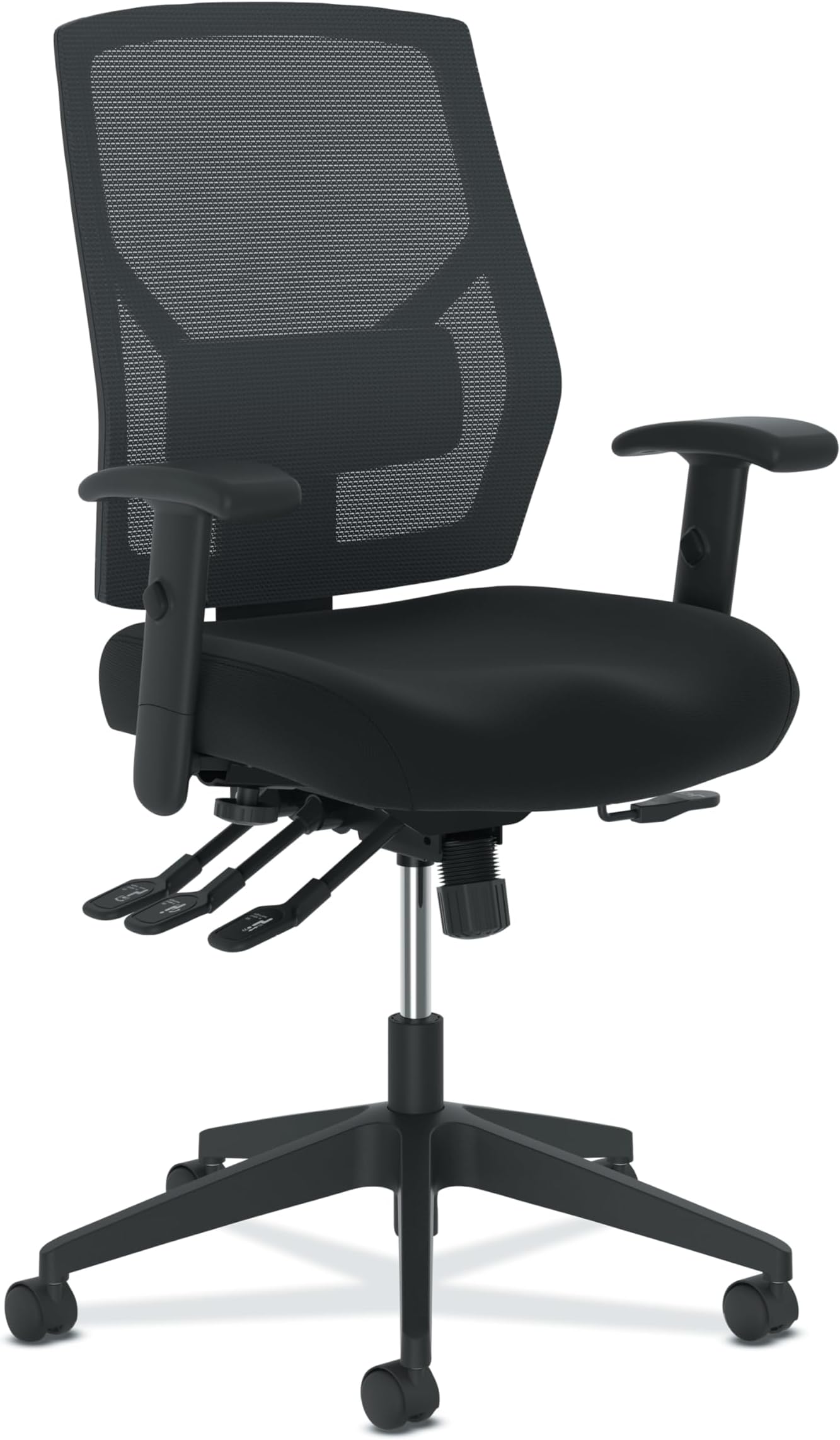 HON Crio High-Back Task Chair -Mesh Back Computer Chair with Asynchronous Control for Office Desk, in Black (HVL582)