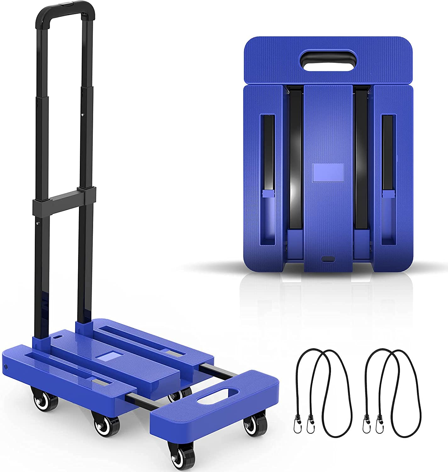 Buy Ronlap Folding Hand Truck, 6 Wheels Fold Up Hand Cart with 2