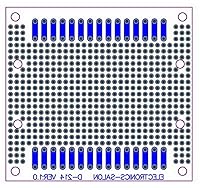 Vista 7 de Electronics-Salon Vivienda del portador del montaje del carril del estruendo con el tablero del prototipo, tamaño 253.9 x 236.2 ft m del PWB