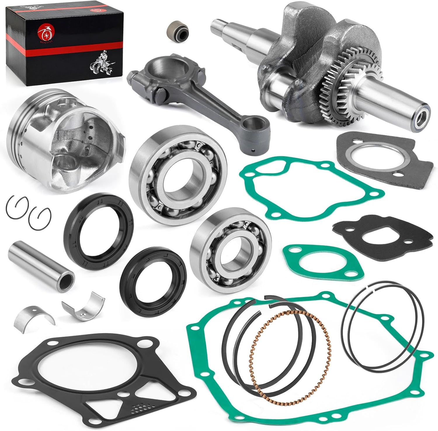 Crankshaft & Connecting Rod Piston & Ring Gasket Bearing Rebuild Kit For YAMAHA Golf Cart G2 G5 G8 G9 G11 1985-1995 J38-11656-00-00