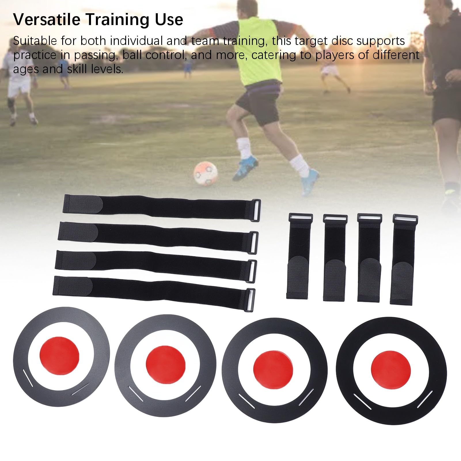 Objetivos de Portería de Fútbol con Discos de Tiro y Correas, Equipo de Entrenamiento Deportivo
