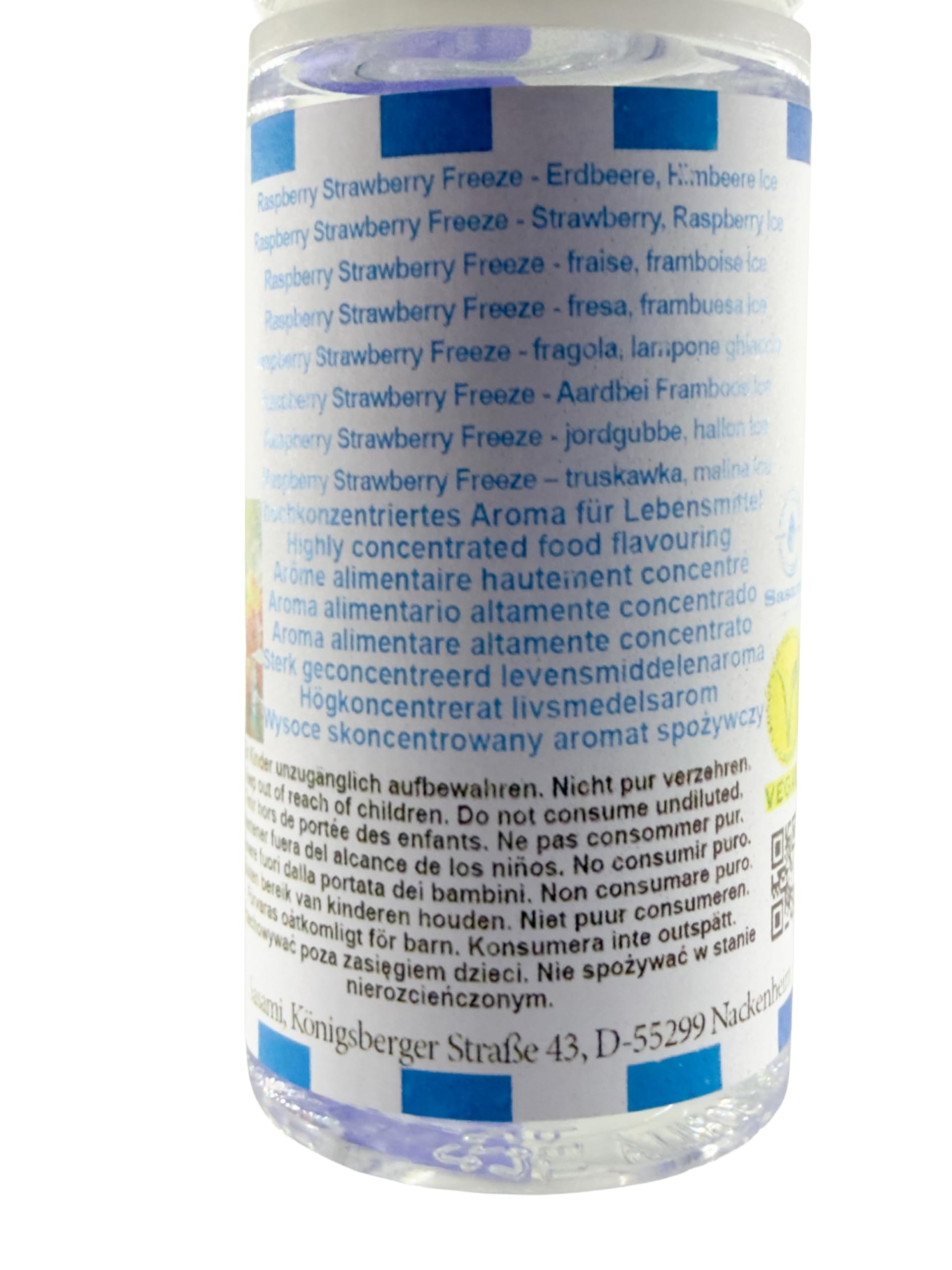Raspberry Strawberry Freeze - Erdbeere, Himbeere Ice Aroma Konzentrat - Vegan - Sasami - 100ml