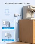 TROND 360° Rotating Flat Plug Power Bar with 2 USB C Ports, 3ft Slim Extension Cord Indoor, 4 Widely Spaced Outlets, 900J Surge Protector Outlet Extender for Home Office Dorm Travel Essentials, White