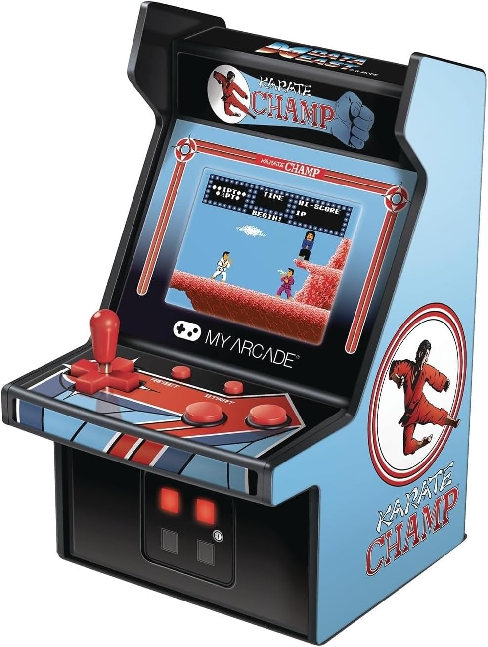 My Arcade Karate Champ Micro Player Arcade Machine: Fully Playable, 6.75 Inch Collectible, Color Display, Speaker, Volume Buttons, Headphone Jack - Electronic Games