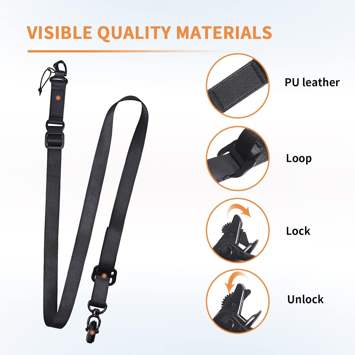 Kawfle Two Point Sling with Metal Hook : Sports & Outdoors