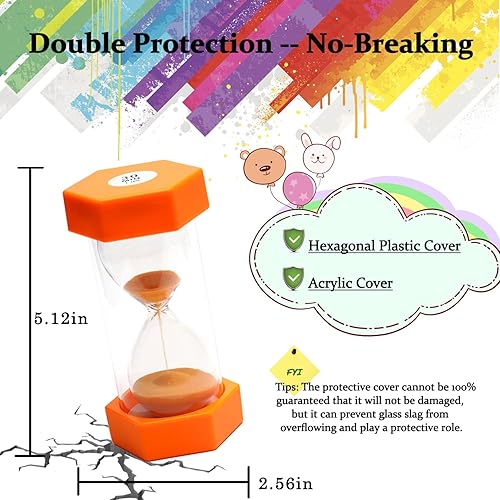 Miniatura 10 de Temporizador de arena, temporizador de arena de reloj de arena, temporizador de cocina digital para cocinar, temporizador de reloj, para juegos,