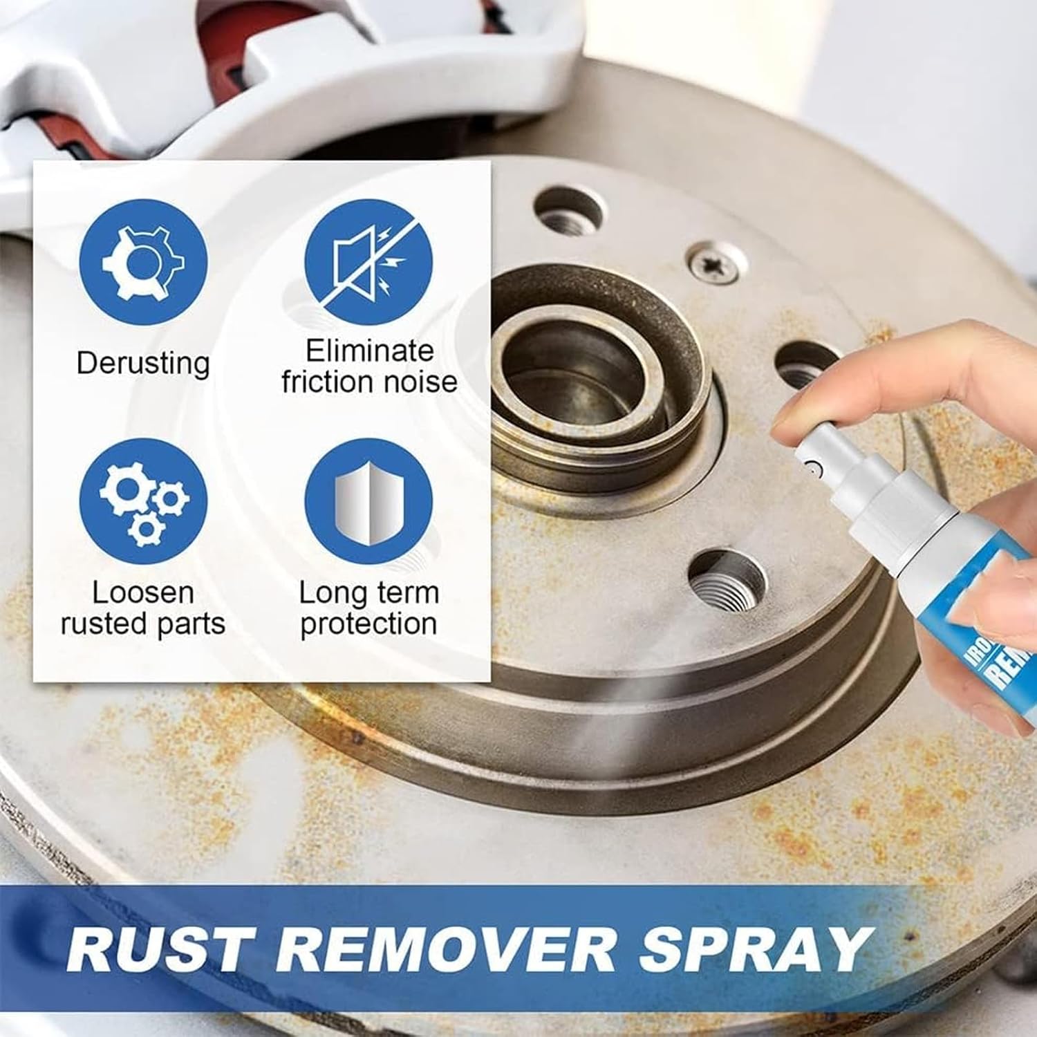 2026 New Year- Multi-functional Quick-Acting Rust Removal Spray, 30/100ml Portable Iron Powder Remover Spray, Heavy Duty Metal Rust Remover Sprays,For Rusts from Tools, Metals, Car Parts (3Pcs-100ml)