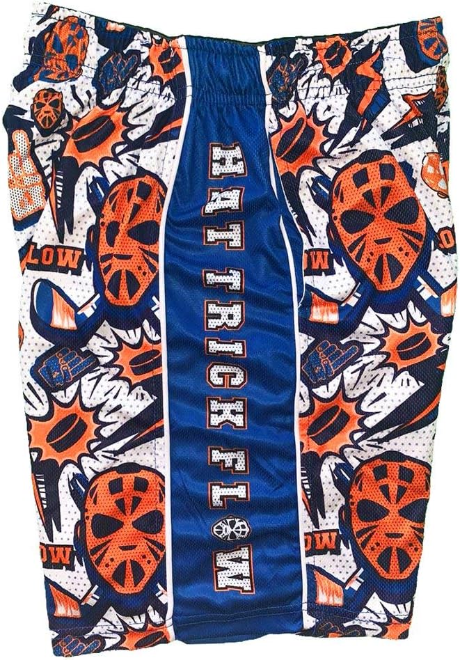 Flow Society Boys' White Hat Trick Hockey Shorts - Boys Shorts - Gym Shorts