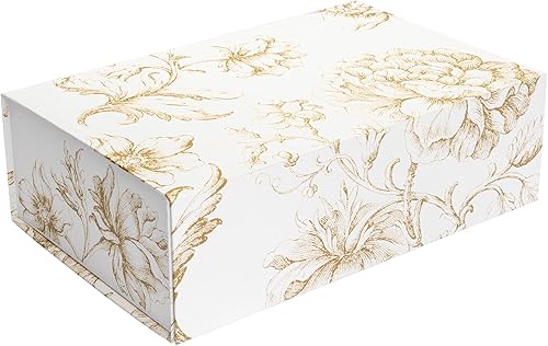 Miniatura 19 de Caja de regalo de recuerdo de lujo, paquete de 3 cajas decorativas florales rosas con tapas magnéticas para regalos, caja de recuerdos de boda y