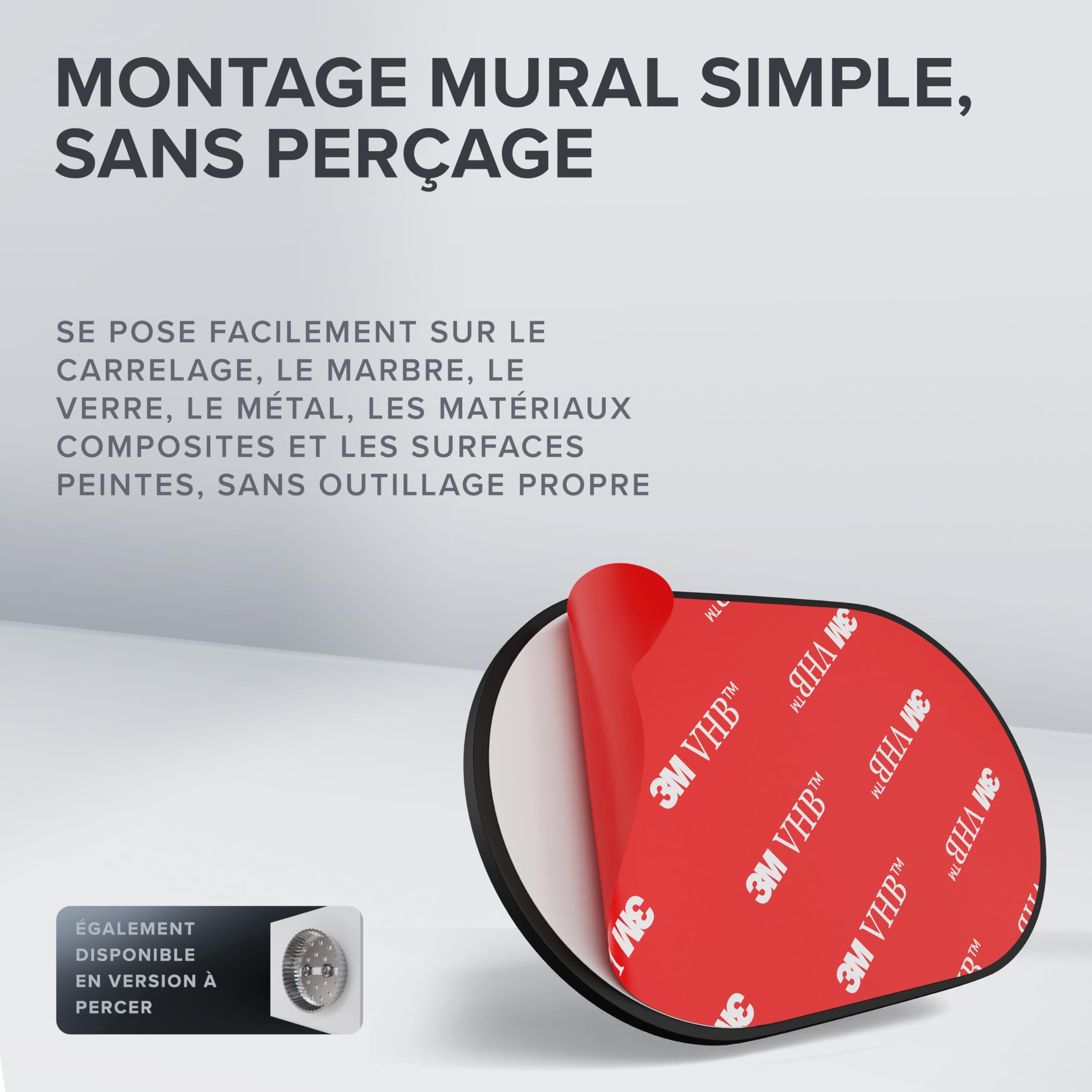 ovimar Brosse WC Finnkona - Noir - Montage Mural avec perçage - Brosse WC en Silicone - Fonction Ventilation - pour percer ou Coller - en Acier Inoxydable revêtu par pulvérisation