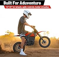 Vista 4 de IN10 Moto eléctrica todo terreno, velocidad máxima de 40 MPH, rango máximo de 53 millas Bicicleta eléctrica Rojo