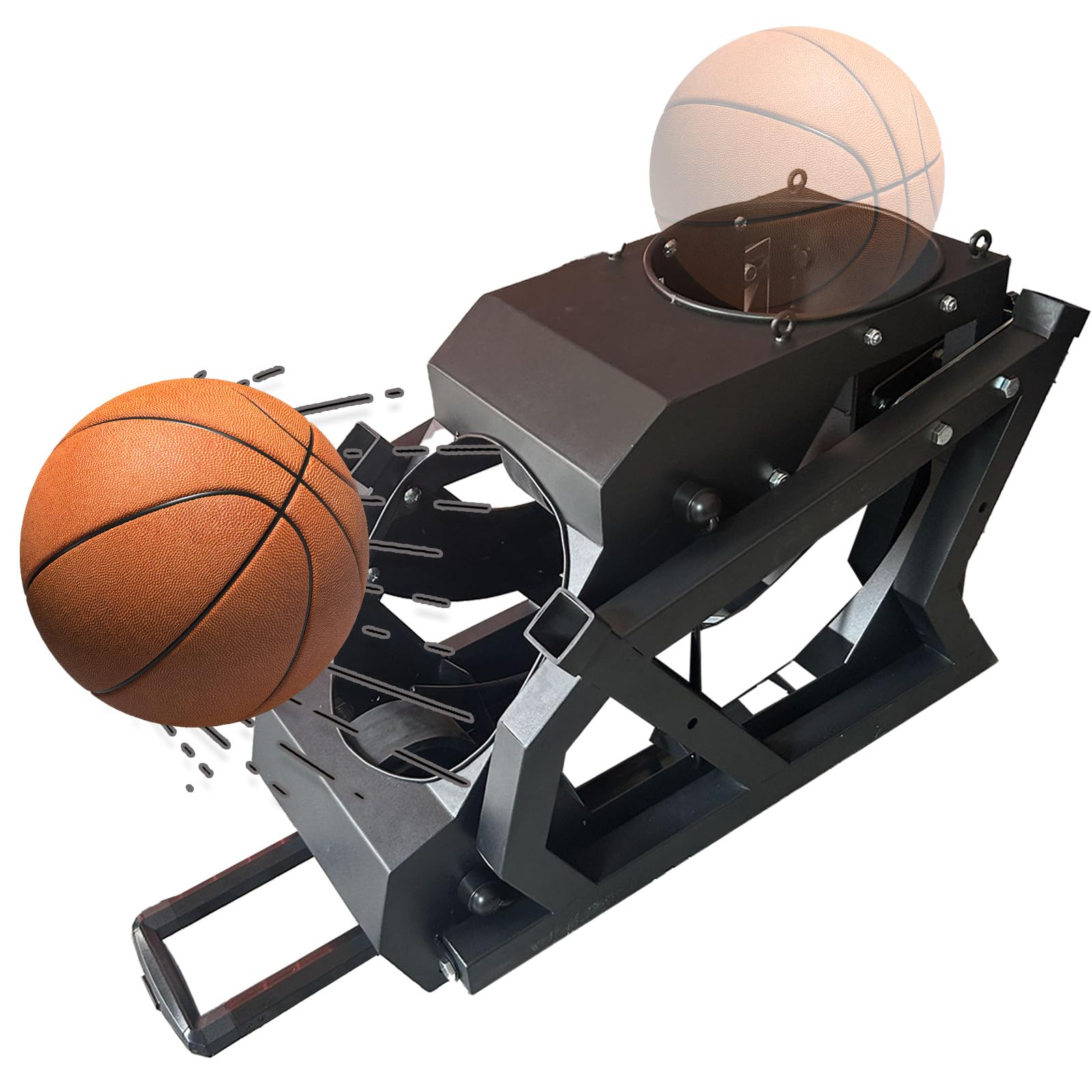 Automatic Basketball Shooting Machine with Shot Returner and Collecting Net, Ideal for 3-Point Practice and Training