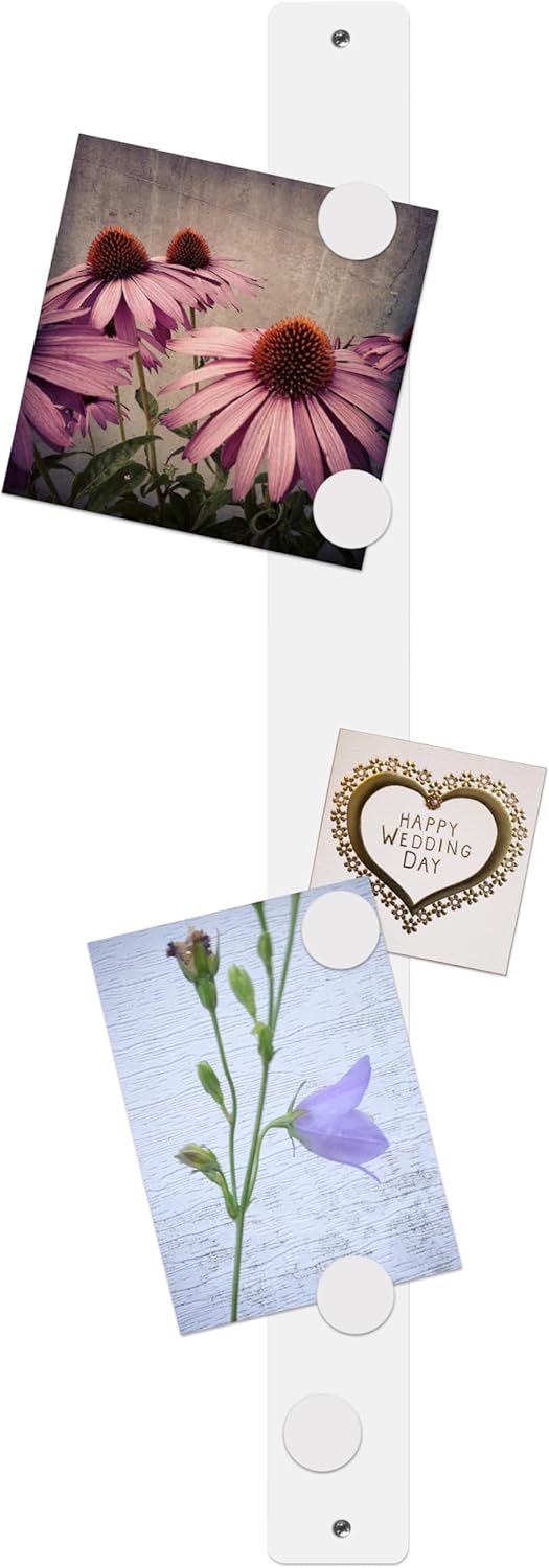 Three by Three Magnetic Strip Bulletin Board Long Wide – 24" x 3" Metal Organizer with Strong Magnets & Wall-Mounting Hardware for Home, Office, or Dorm (3 Pack) Matte White