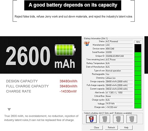 Miniatura 2 de Batería de repuesto para portátil G50-80 G50-45 G50-70 Z40 Z50 Z70 G400S G405S G510S G500S G505S G510S S410P S510P Touch Z710 Borrador L12s4aA 02W x
