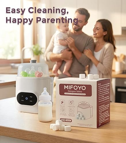 Miniatura 8 de 150 tabletas de detergente para lavar biberones, tabletas de jabón detergentes compatibles con todo tipo de lavadoras de botellas, tabletas de