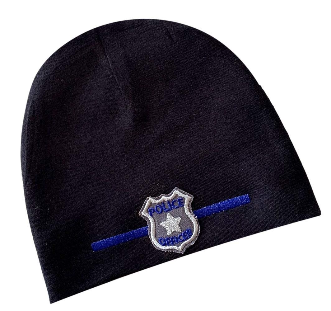 Funny Girl Designs Embroidered Baby Boy Hat Police Officer Keepsake Infant Cotton Hat