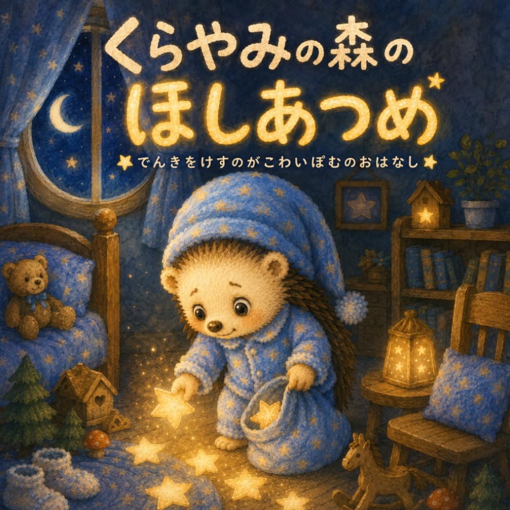 くらやみの森のほしあつめ: でんきをけすのがこわいぽむのおはなし