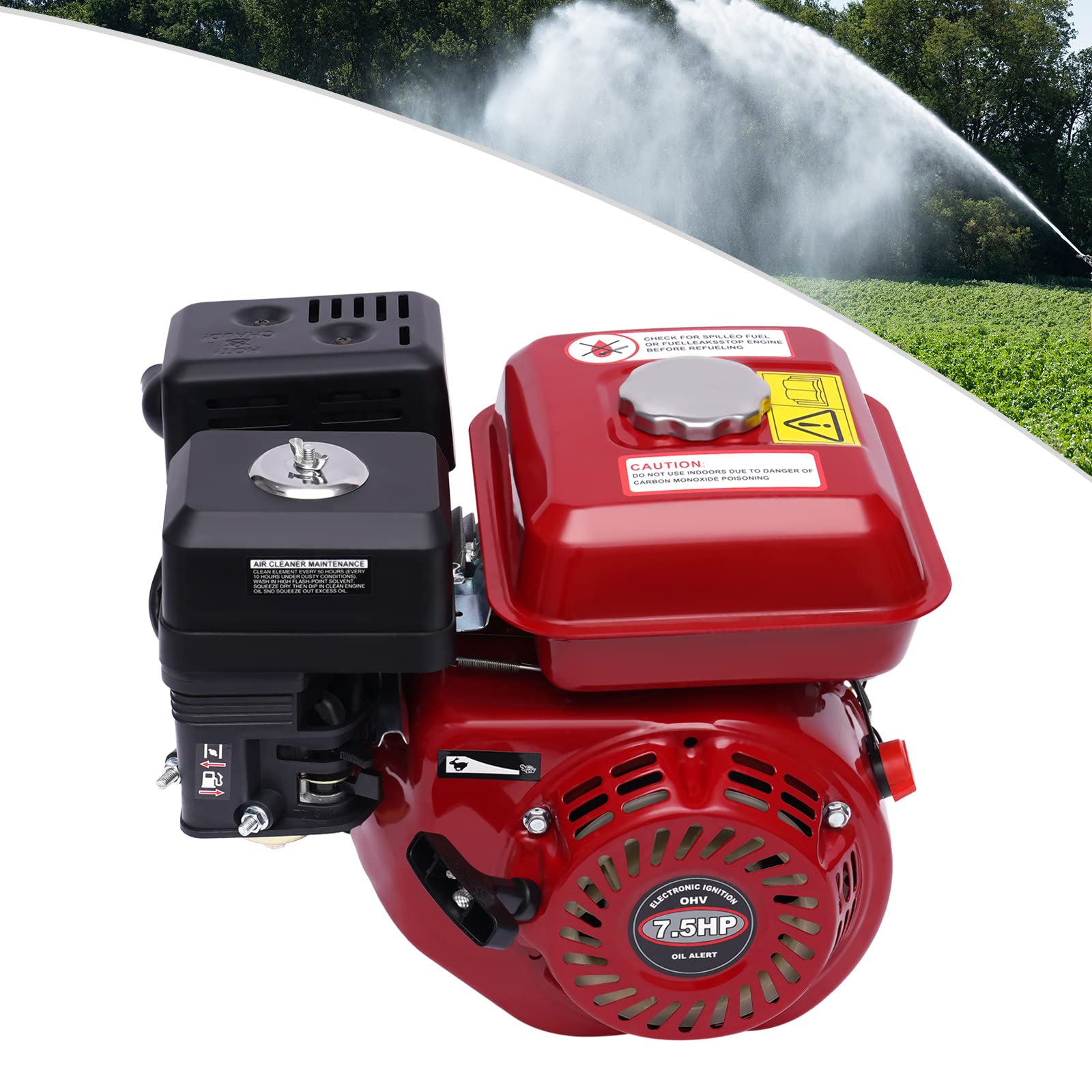 Motore a benzina a 4 tempi, generatore portatile 4000 W, velocità di rotazione 3600 rpm, motore a benzina 7,5 HP a quattro tempi, raffreddamento ad aria 208 CC, elettrodomestici, edilizia, agricoltura