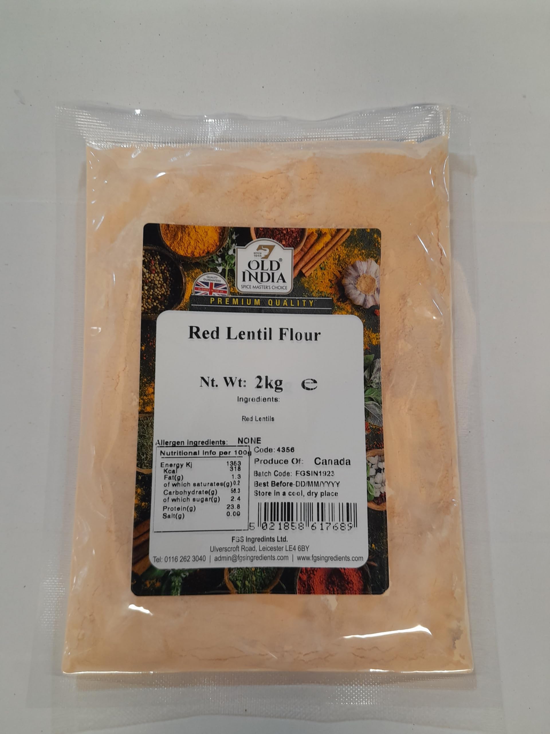 Old India Red Lentil Flour 2kg