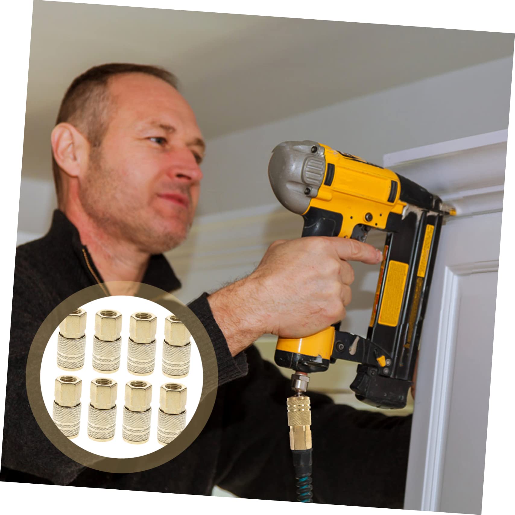 OSALADI 10pièces Raccords Droits à Dégagement Rapide Pour Tuyaux Air Comprimé Connexion Rapide Pour Compresseurs Et Outils Pneumatiques