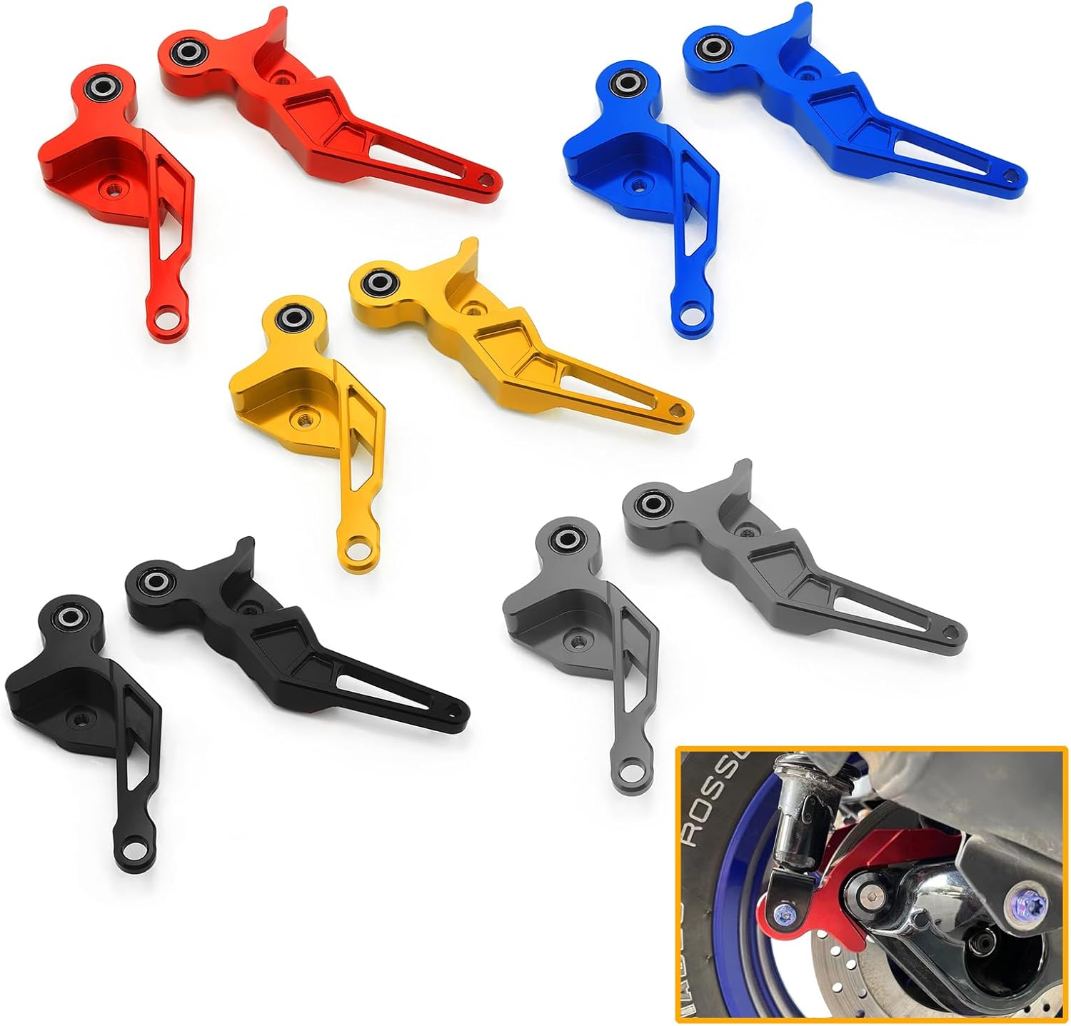 HEINMO Motorcycle Xmax Lowering Links Rear Suspension Shock Absorber Adjust Bracket For Yama' Xmax 125 250 300 400 Xmax250 Xmax300 2017-2023 2024 Absorber Extension (Gray)