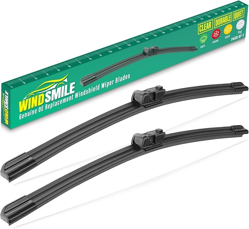 Palhetas do limpador de para-brisa WINDSMILE 28" + 24" para Chevrolet Cruze 2017–2019 e Honda Civic Coupé 2005–2011 – Conjunto com 2