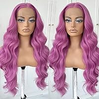 Vista 11 de #27 Peluca de encaje frontal rubia miel sin pegamento, onda corporal, pelucas de encaje frontal sintéticas prediseñadas, con línea de cabello