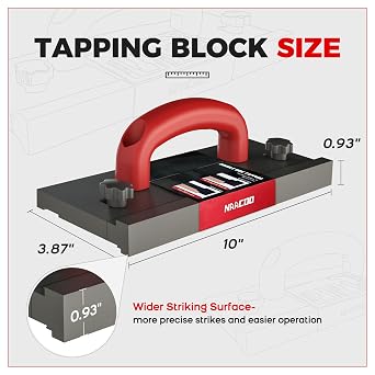 NAACOO Tapping Block for Vinyl Plank Flooring, Big Handle | 3 Different Edges, Reversible Double Sided with Notches Use for Tongue&Groove or Click-Lock Floor, Laminate Flooring Tools.