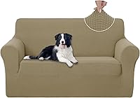 Vista 65 de U-NICE HOME Funda para sofá biplaza elástica, cubierta para sofá, funda para sillón, protector de muebles para sofá con 2 cojines, funda para sofá