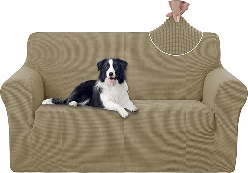 Miniatura 144 de U-NICE HOME Funda elástica para sofá de 2 plazas, funda protectora de muebles para sofá de 2 plazas, apta para mascotas (sofá biplaza, beige)