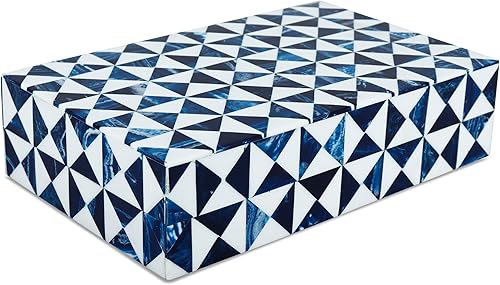 Miniatura 37 de Handicrafts Home Colección Marquet Array - Joyero decorativo hecho a mano para recuerdos, baratijas y decoración del hogar, caja para almacenamiento