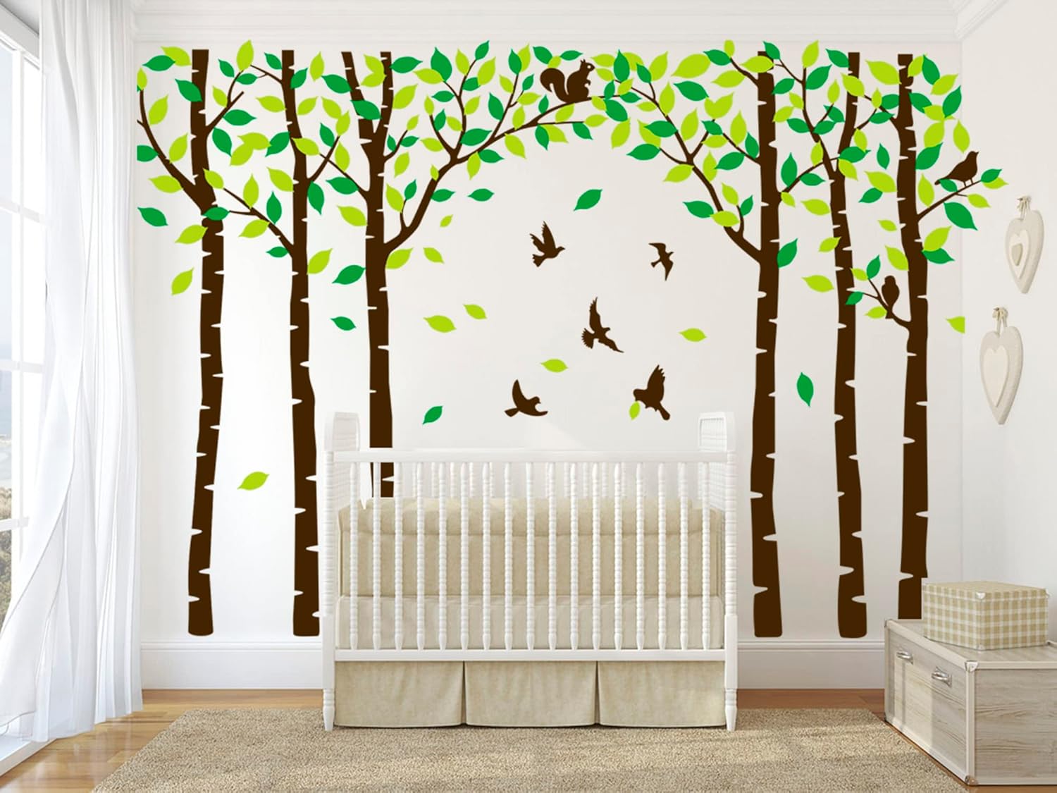 Giant Birch Tree Wall Stickers Jungle Tree Wall Decals
