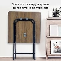 Vista 5 de YOXIER Escritorio plegable, escritorio de oficina en casa, mesa de comedor pequeña portátil para el hogar, escritorio portátil multifunción