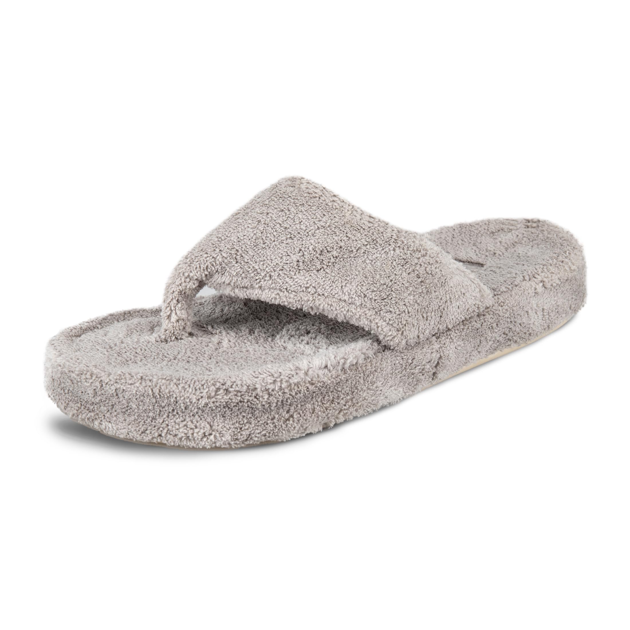 Women's Spa Thong Slippers with Cloud Contour Comfort - Arch Support and Plush Fluffy Terry Lining, Perfect for Beach, Camping, Poolside, or Bathroom Wear