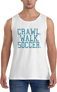 Men's Tank Top Sleeveless Tees Crawl Walk Lift Fish Soccer Hockey Quick Dry Sport Shirts Muscle Workout Gym Beach T-Shirts