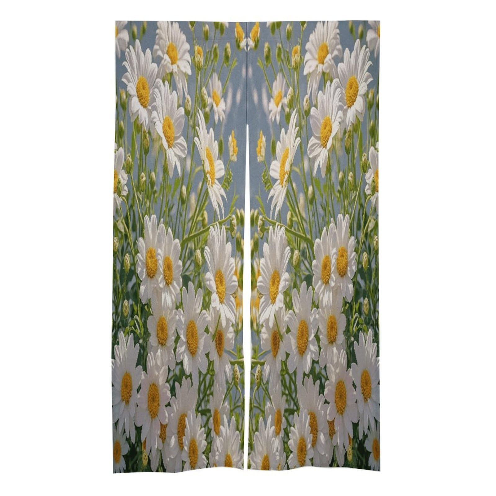 LZQPOEAS Lots of Flowers-png Door Curtain Treatment Door Tapestry Japanese Style Doorway Curtain Privacy Thermal Insulated Doorway Window Curtains for Home Restaurant Decor